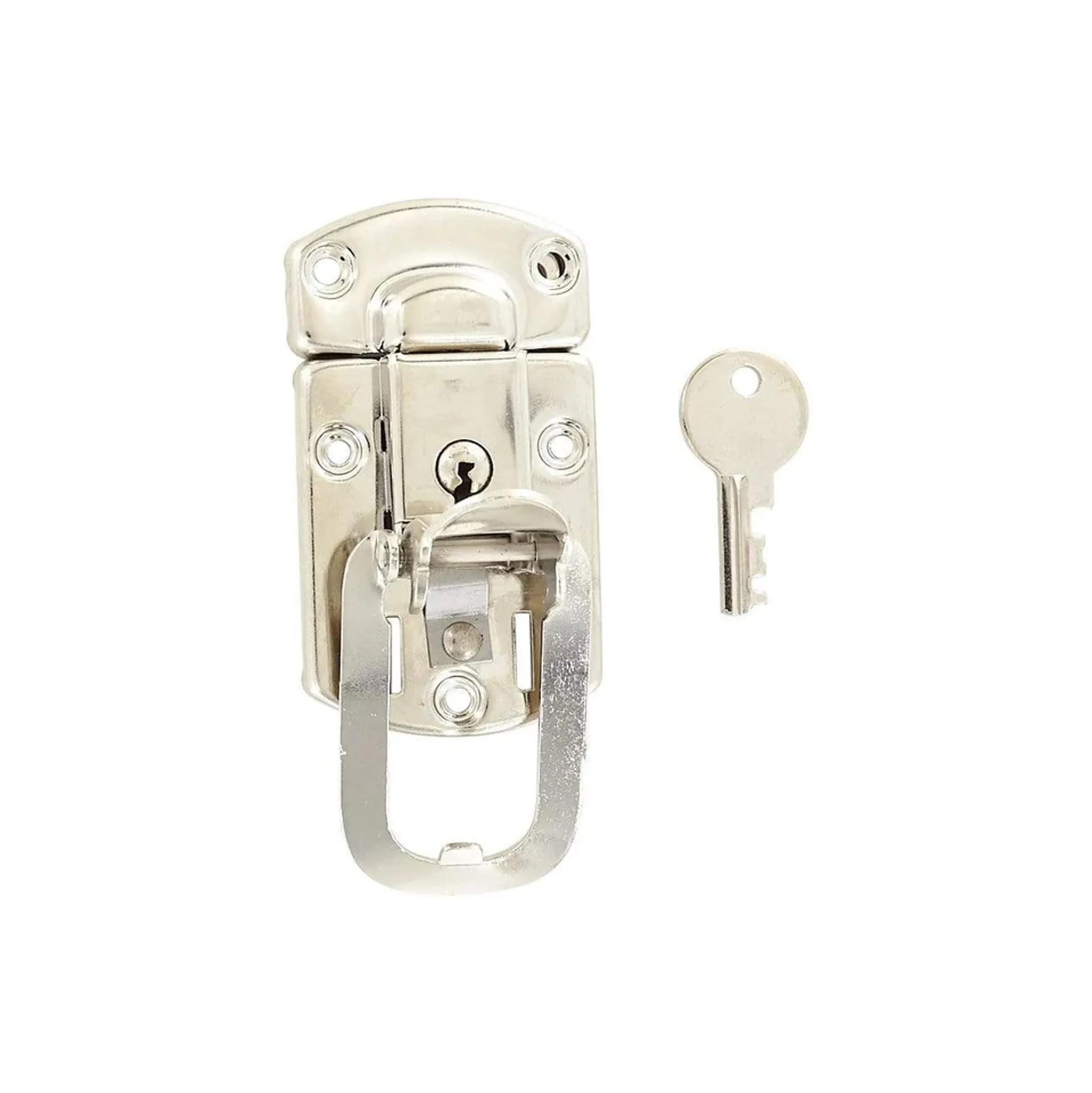 3" Nickel, Locking Drawbolt, Steel, #F-24-NP
