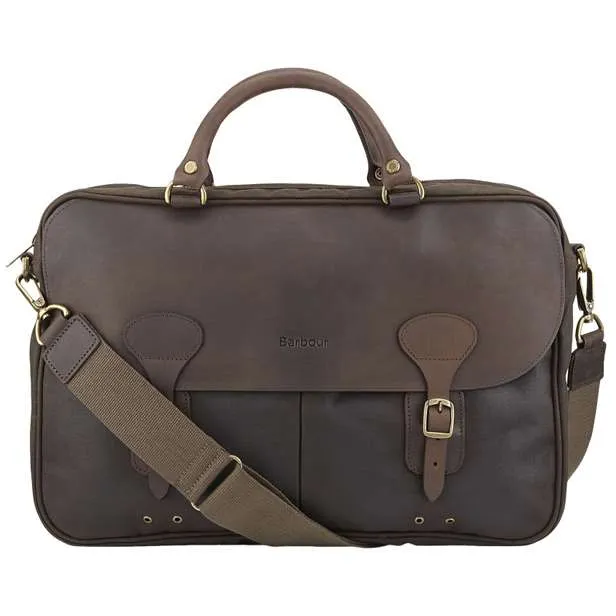 Barbour Wax Leather Briefcase Olive | Buy Barbour Wax Leather Briefcase Olive here | Outnorth