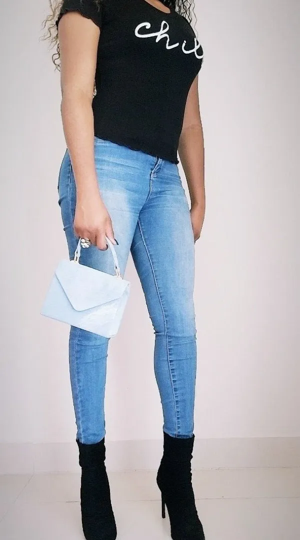Best Friend Denim Clutch