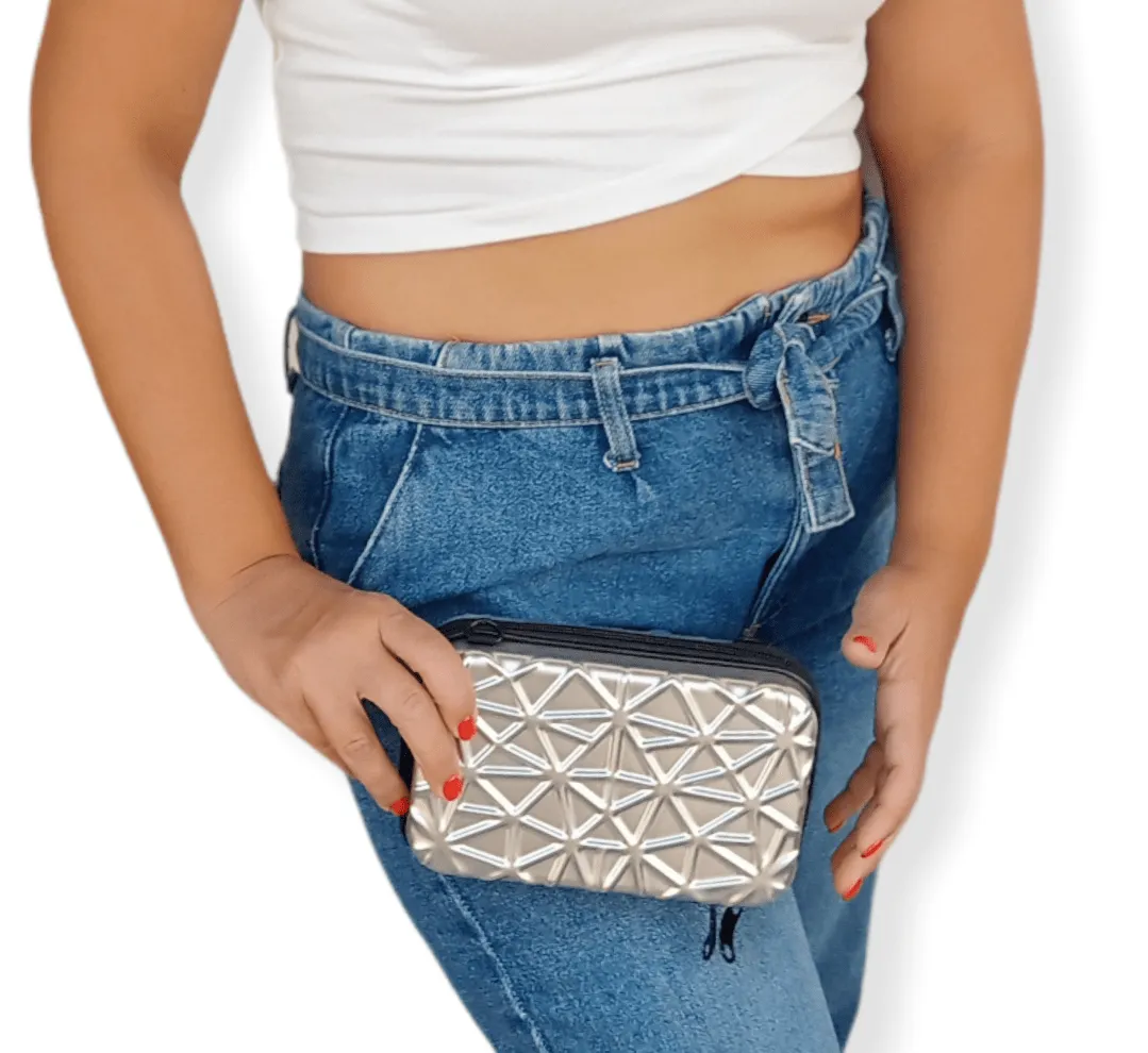Box bag - Silver 3 Patterned