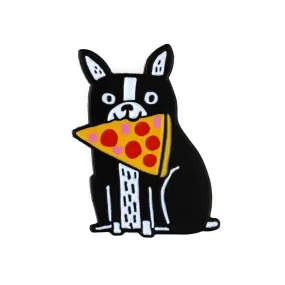Enamel Pin - Pizza Boston Terrier