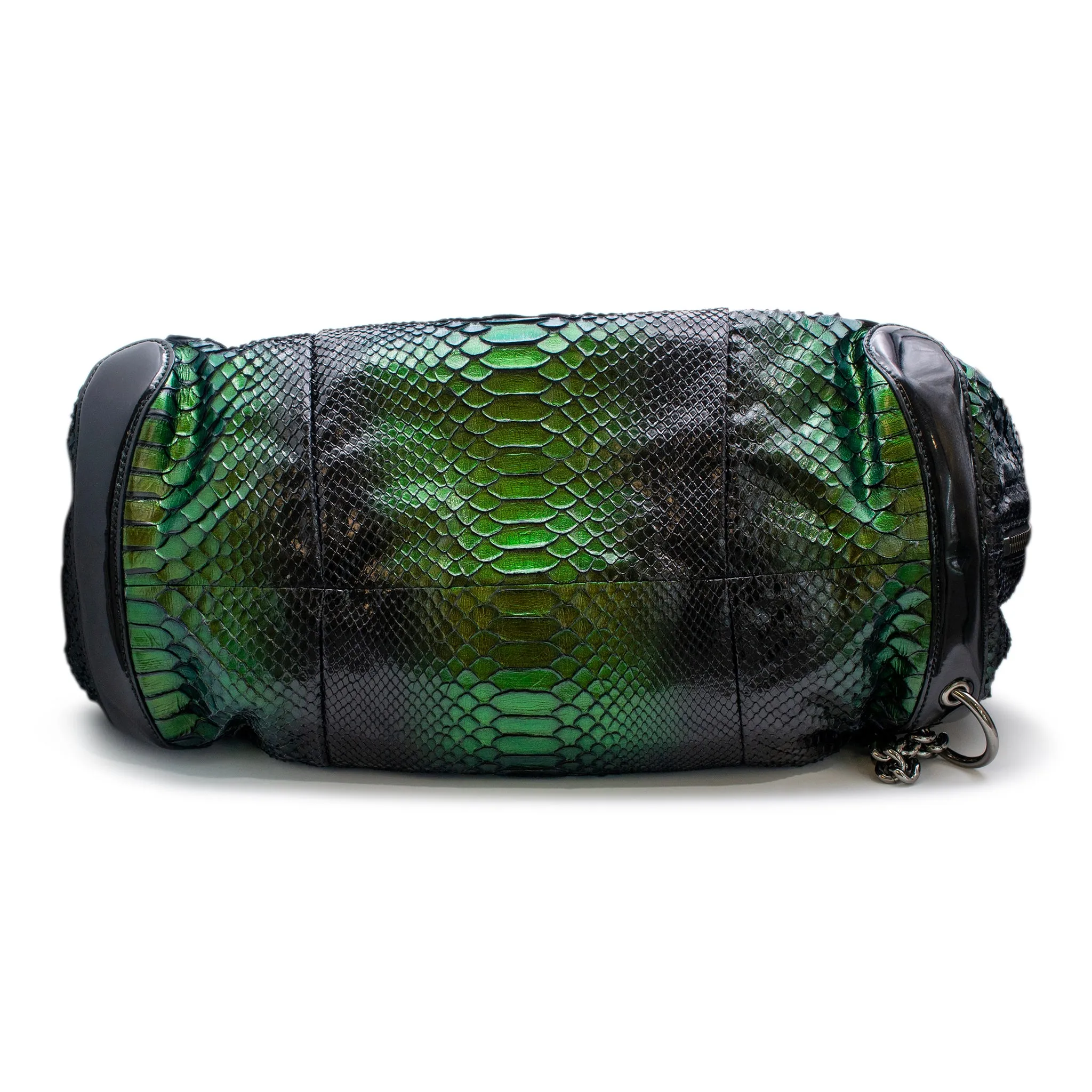 Gucci Metallic Green Python Galaxy 228559 Ladies Leather Handbag