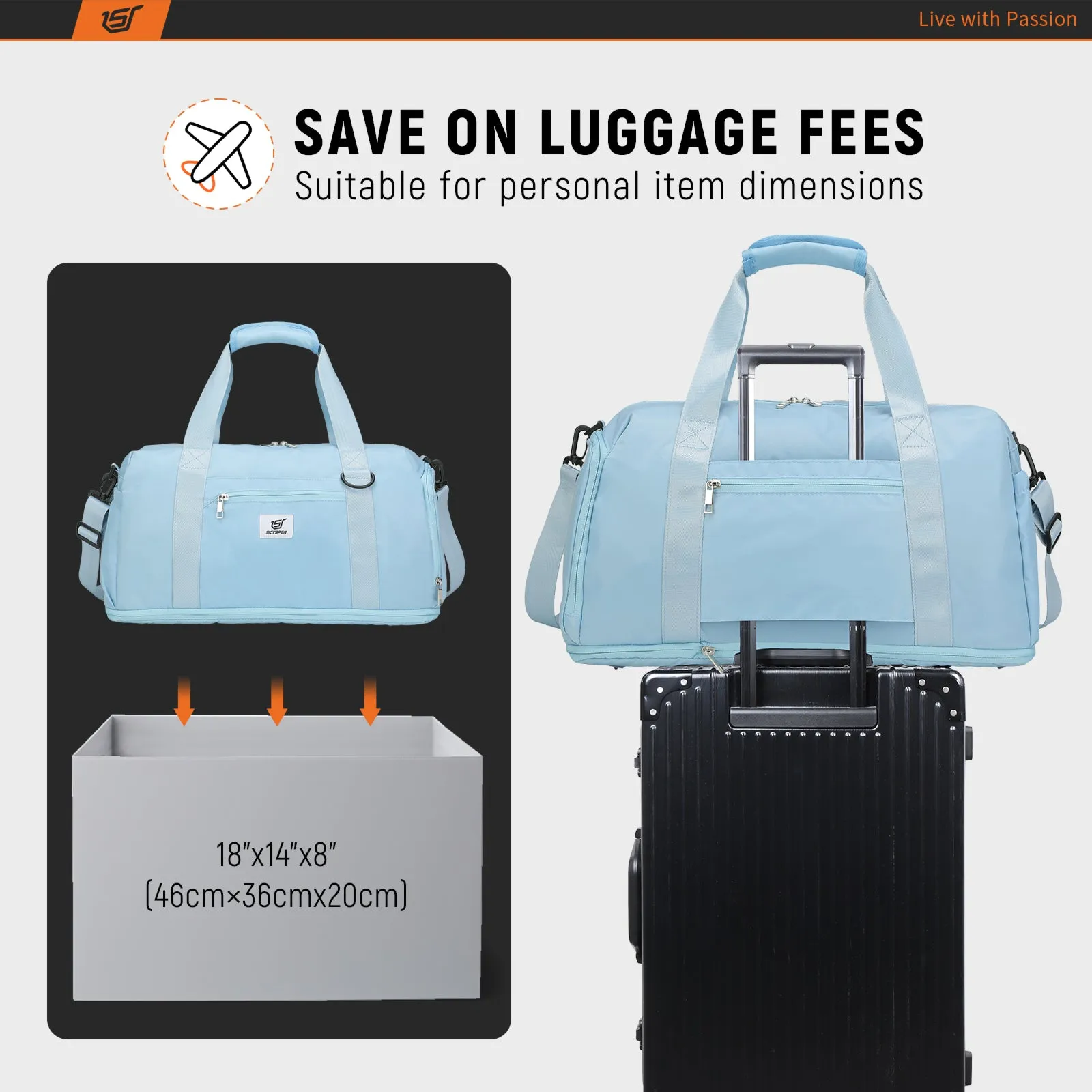 ISPORT40 - SKYSPER 30 10L Sports Gym Duffel Bag