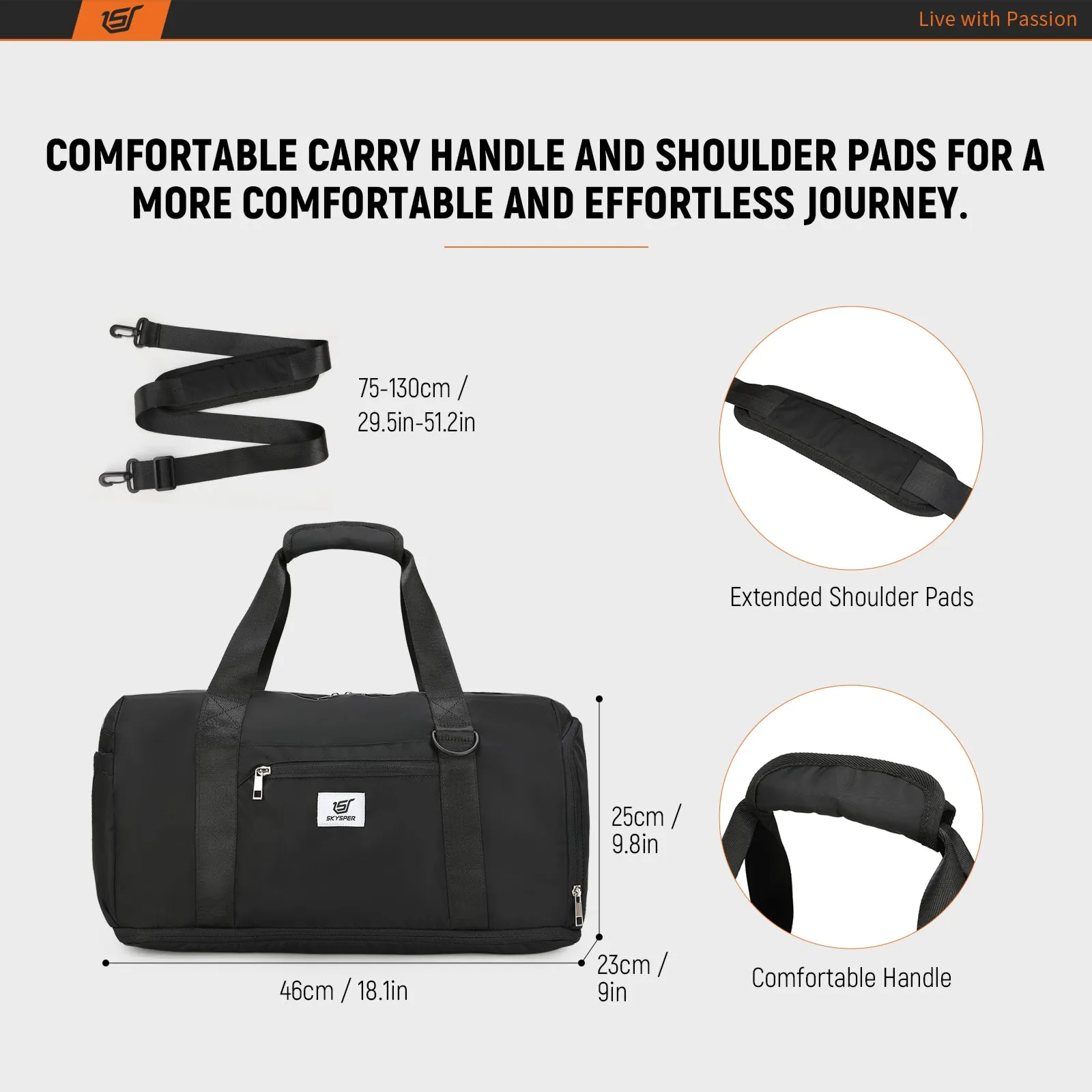 ISPORT40 - SKYSPER 30 10L Sports Gym Duffel Bag