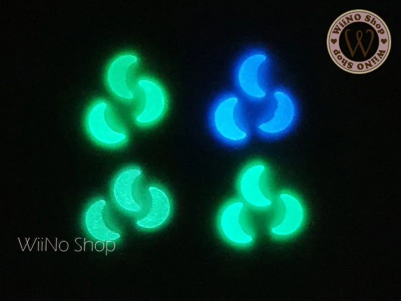 Luminous Pastel Moon Rhinestone - 5 pcs