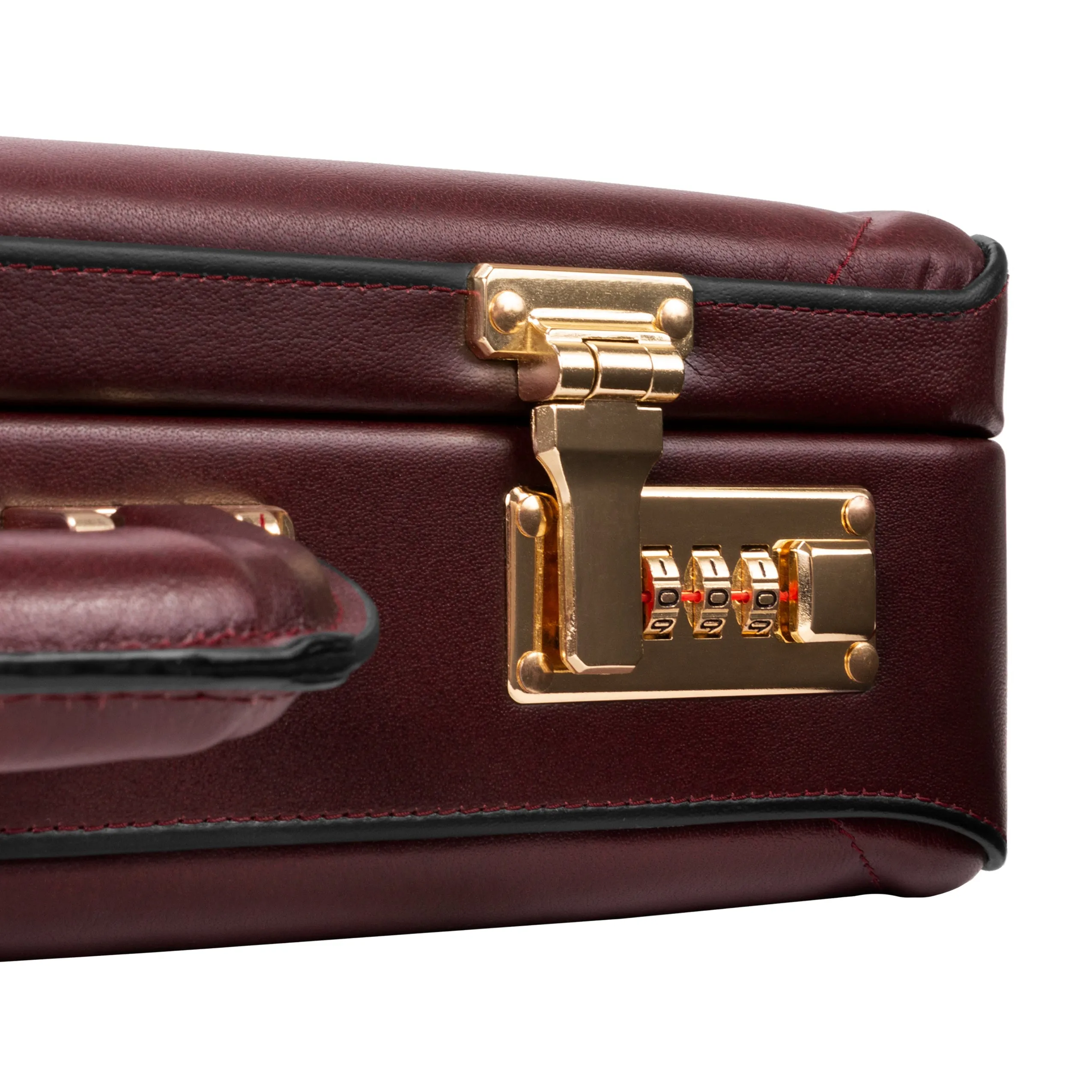 McKlein DALEY Leather 3.5" Attaché Briefcase
