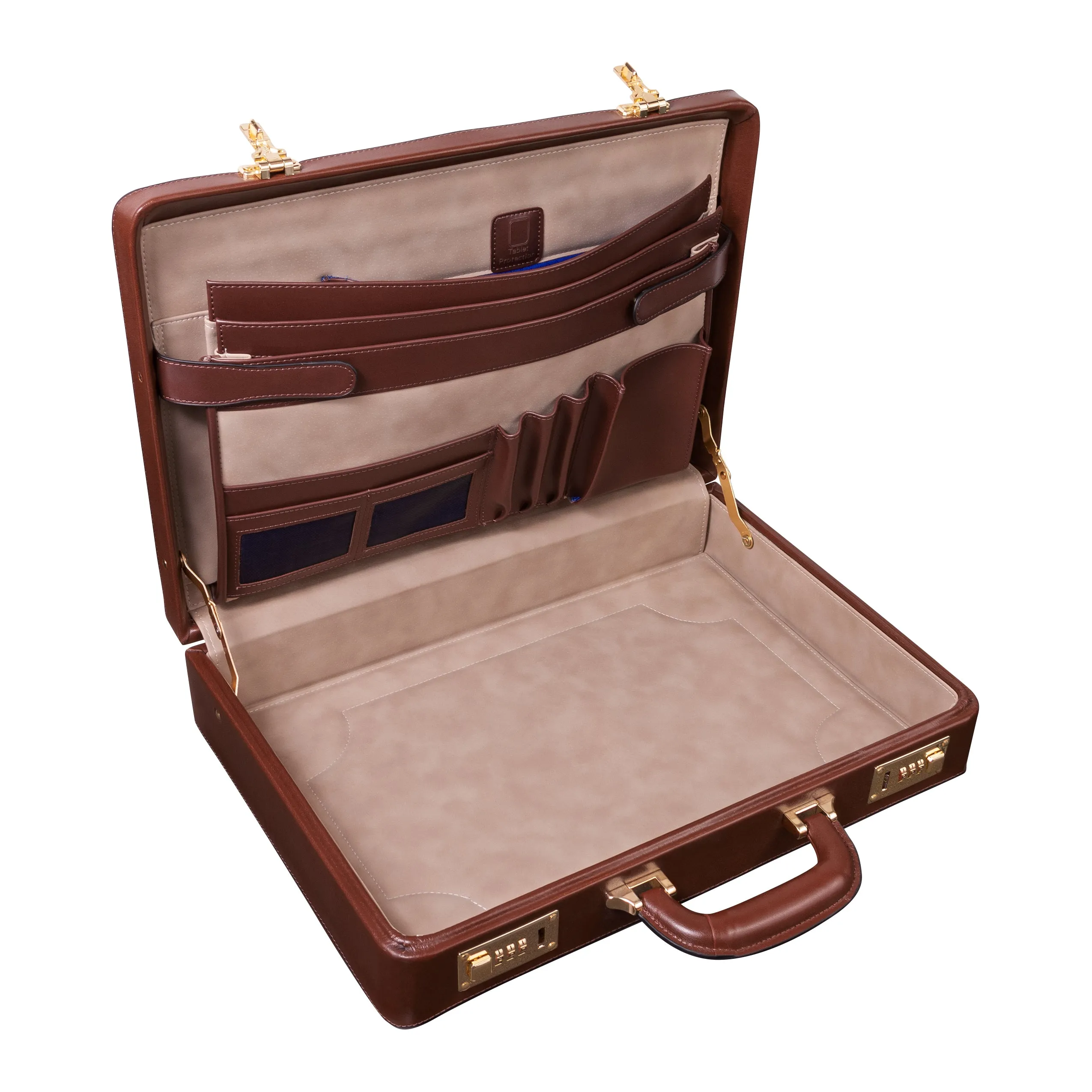 McKlein DALEY Leather 3.5" Attaché Briefcase