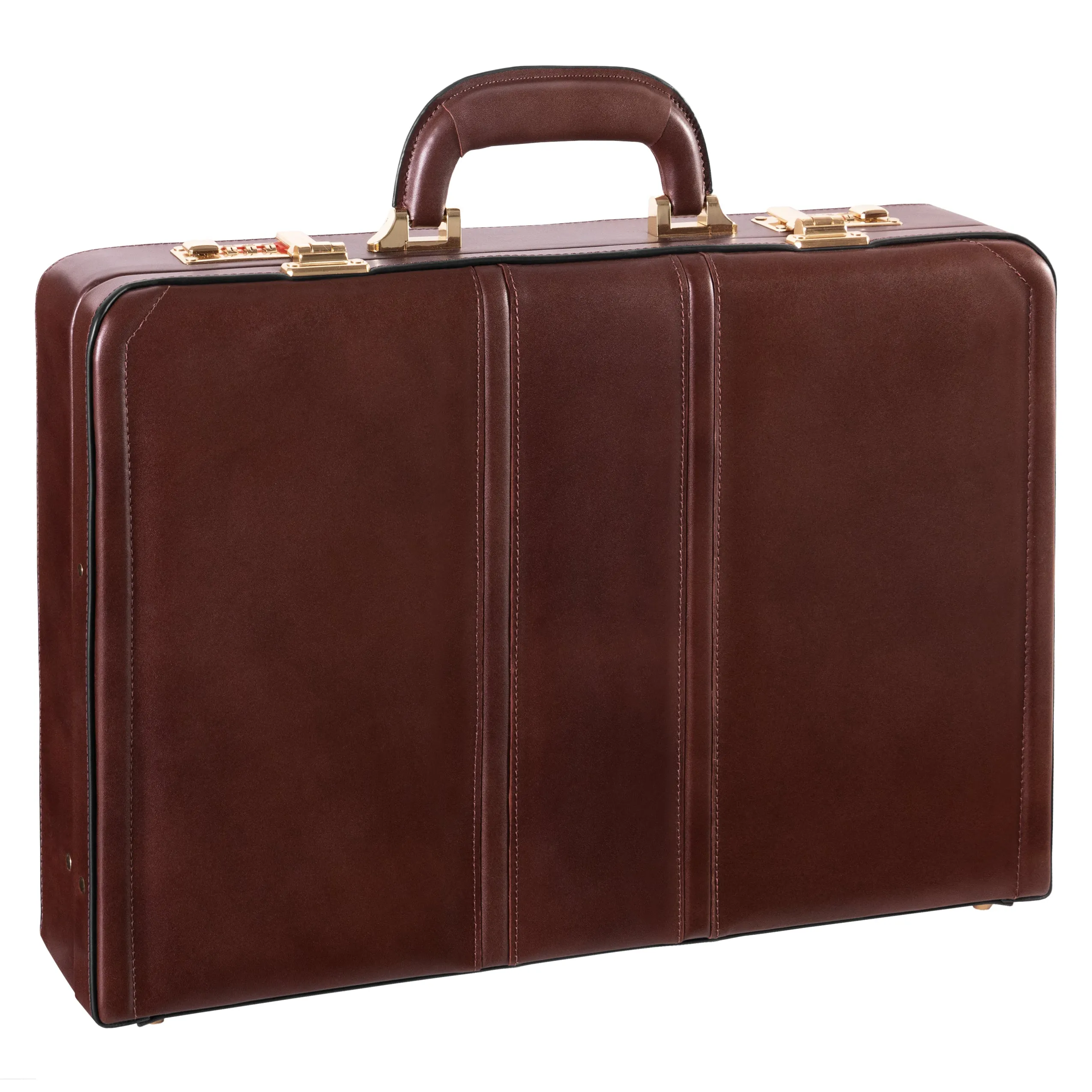 McKlein DALEY Leather 3.5" Attaché Briefcase