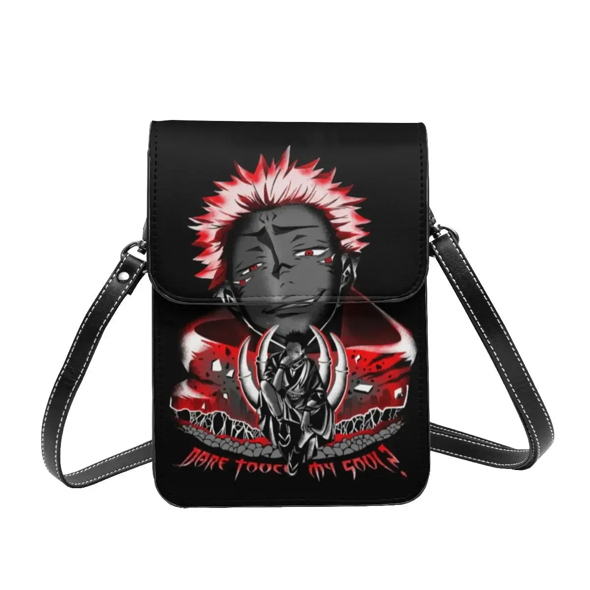 Ryomen Sukuna Cursed Spirit Jujutsu Kaisen Shoulder Bag Women's Large Backpack Vintage Leather Bag