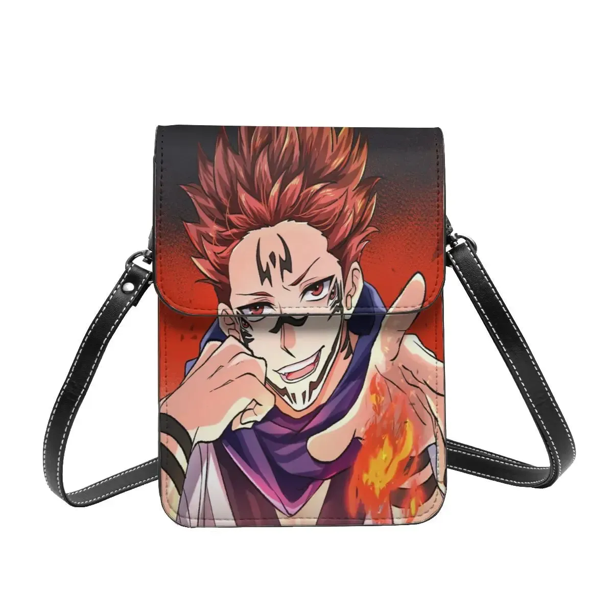 Ryomen Sukuna Cursed Spirit Jujutsu Kaisen Shoulder Bag Women's Large Backpack Vintage Leather Bag