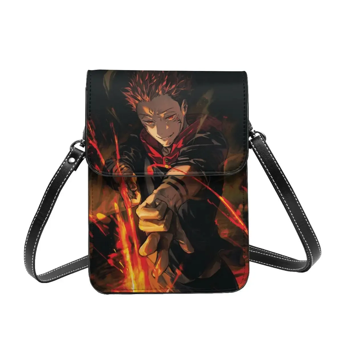Ryomen Sukuna Cursed Spirit Jujutsu Kaisen Shoulder Bag Women's Large Backpack Vintage Leather Bag