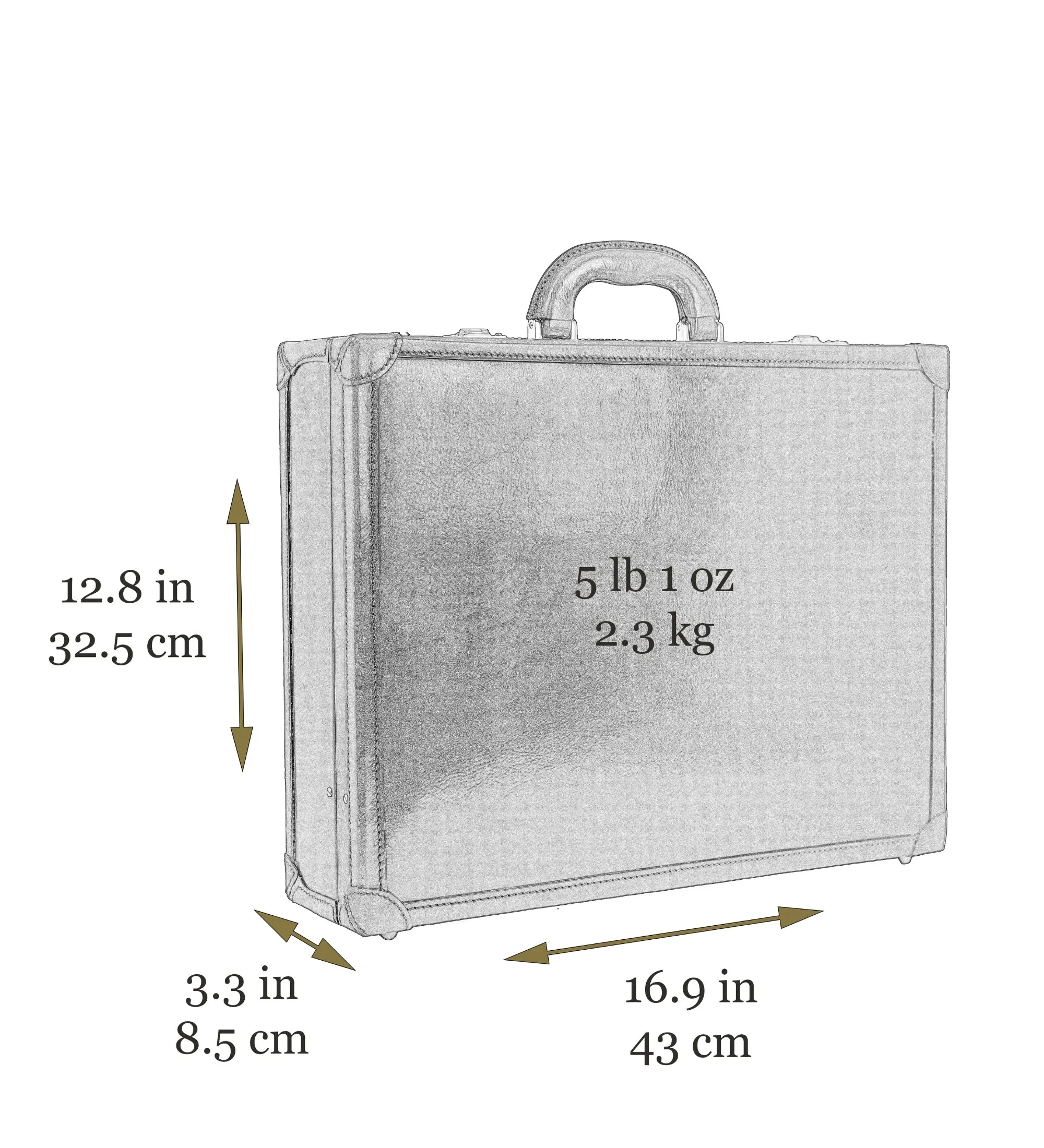 Small Leather Attach Case Briefcase - The House of Mirth