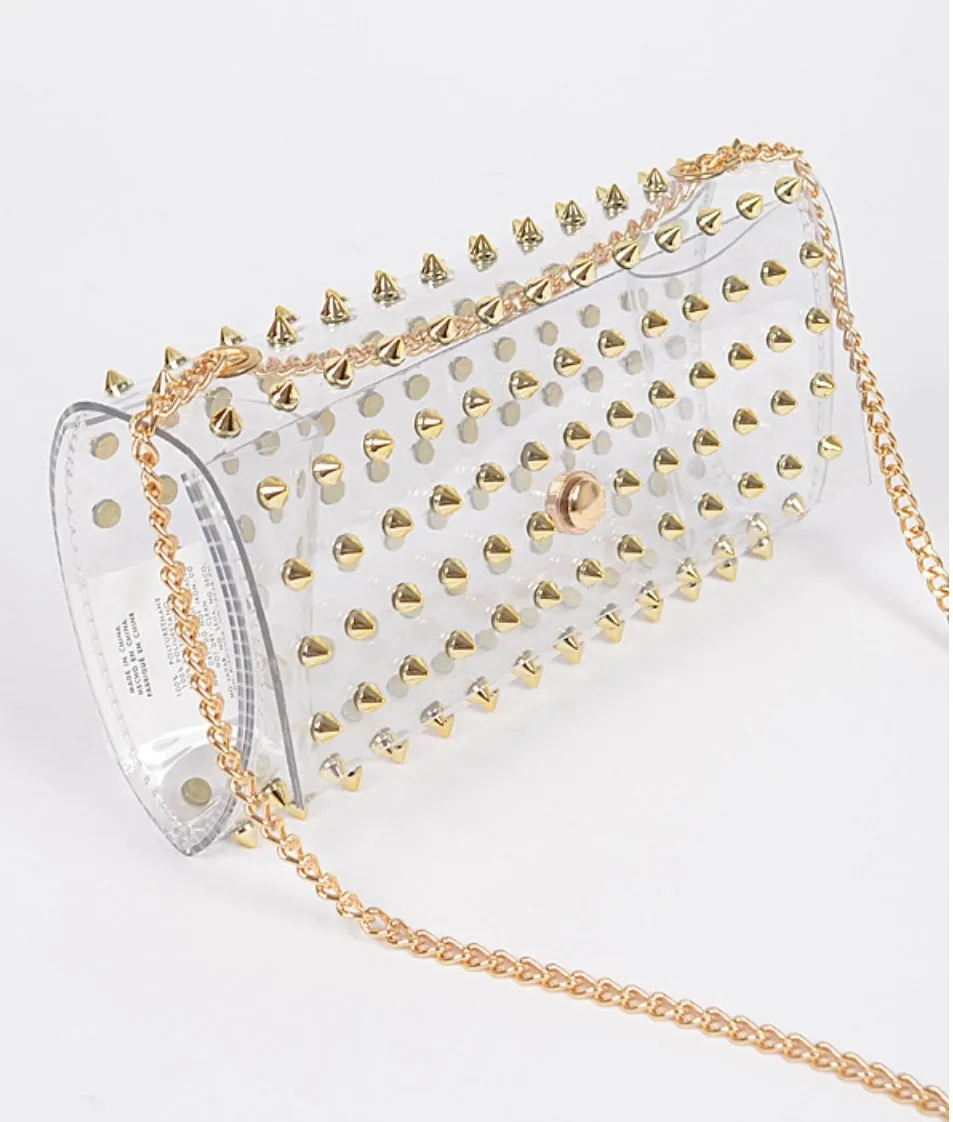 Spiky Clear Clutch