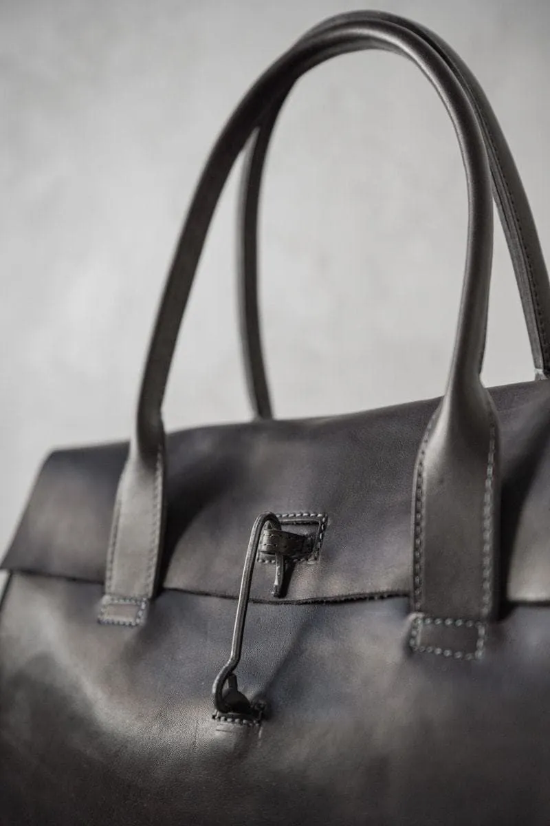 Tagliovivo | Doctor Bag L | Edle und klassische Ledertasche in schwarz-blau
